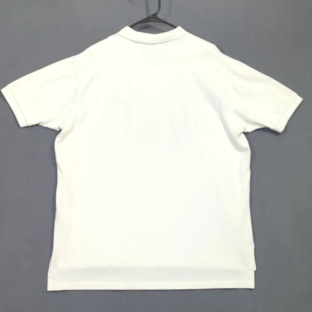 Polo Ralph Lauren Shirt Men's XL White Polo Flag Short Sleeve Preppy Made In USA